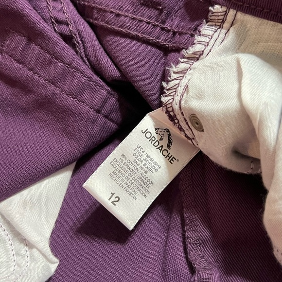 Jordache Skinny Purple Denim Blue Jeans Women Size 12 - Picture 6 of 11